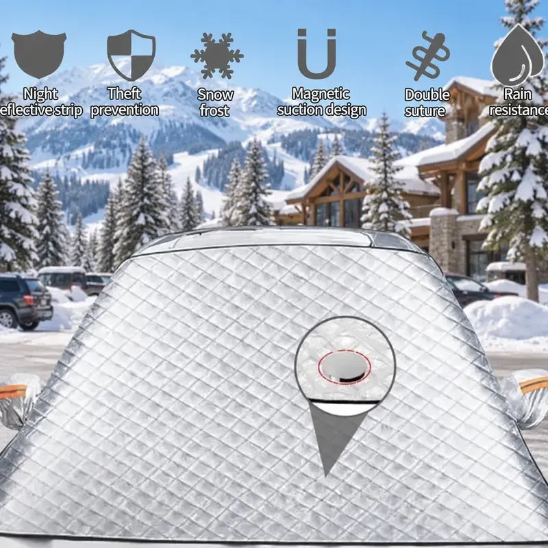 🚗 Magnetic Windshield Cover – All-Season Sun, Snow & Frost Protector for Cars, SUVs & Trucks