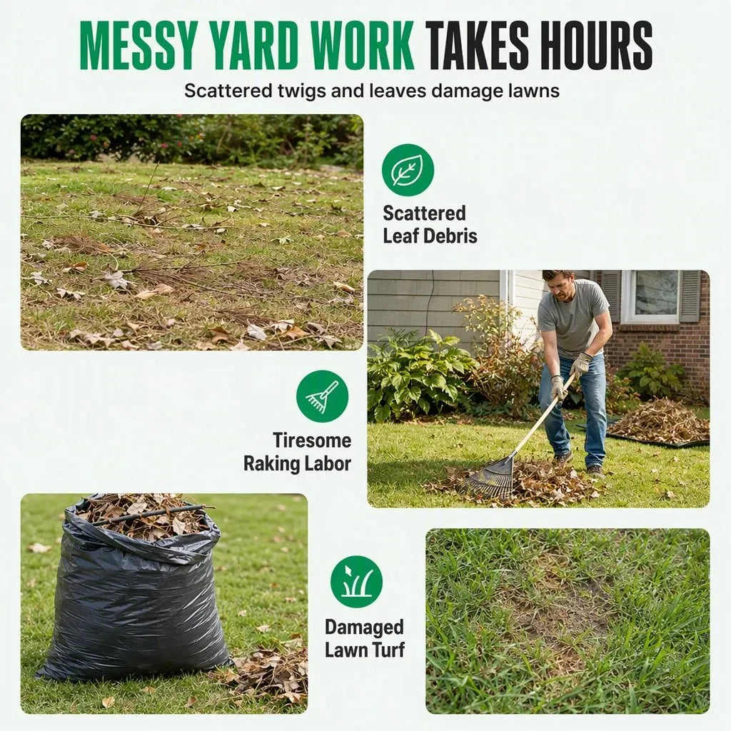 Garden Leaf Collection Mat with Center Hole - Image 2