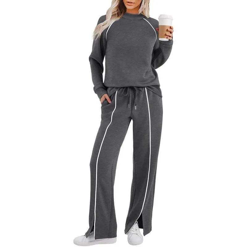 Women 2 PieceLounge Sets Wide Leg Pant Matching Sets