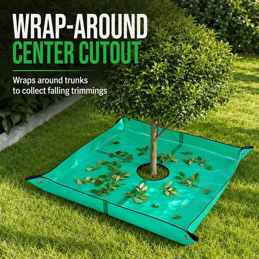 Garden Leaf Collection Mat with Center Hole - Image 4