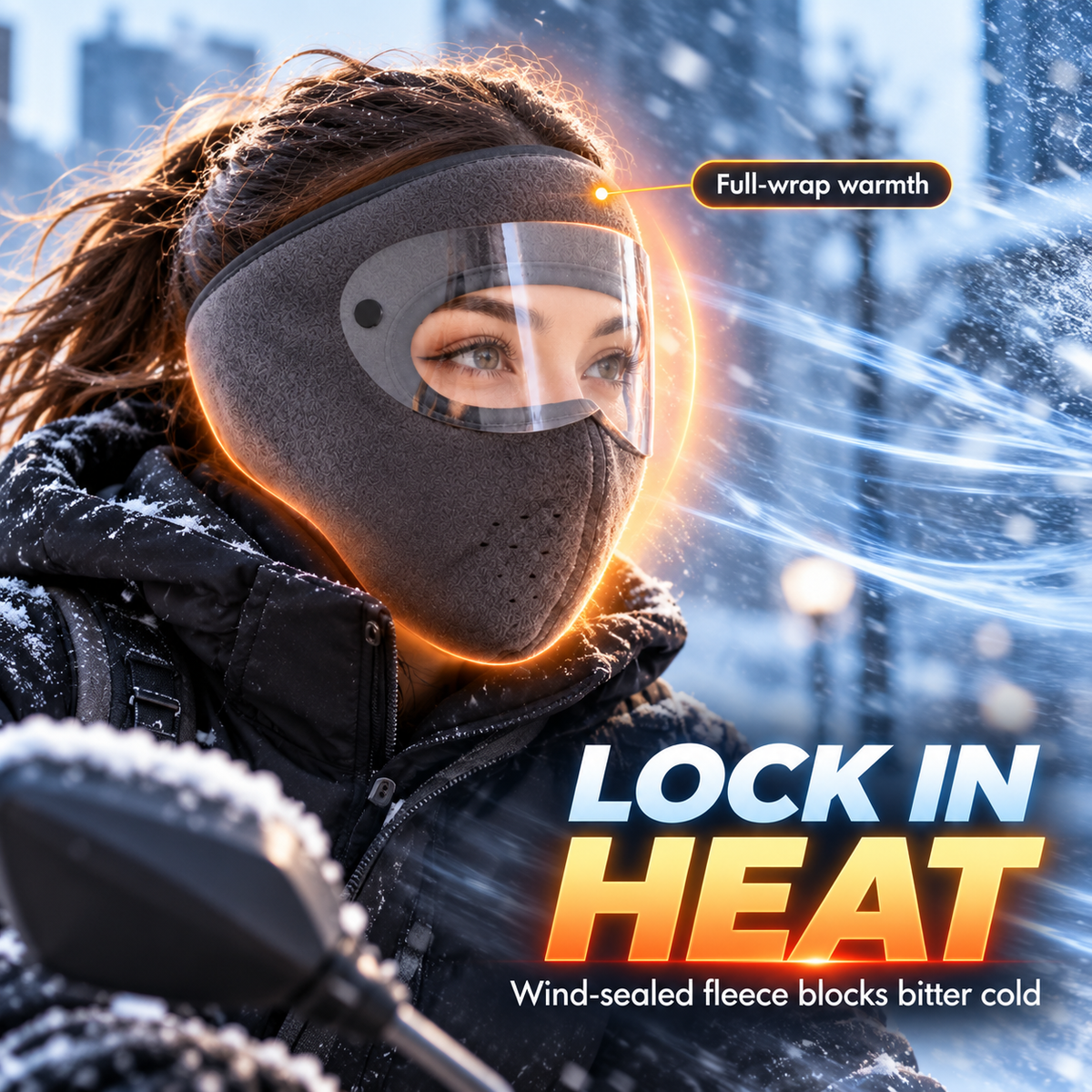 Windproof Fleece Full Face Shield - Image 5