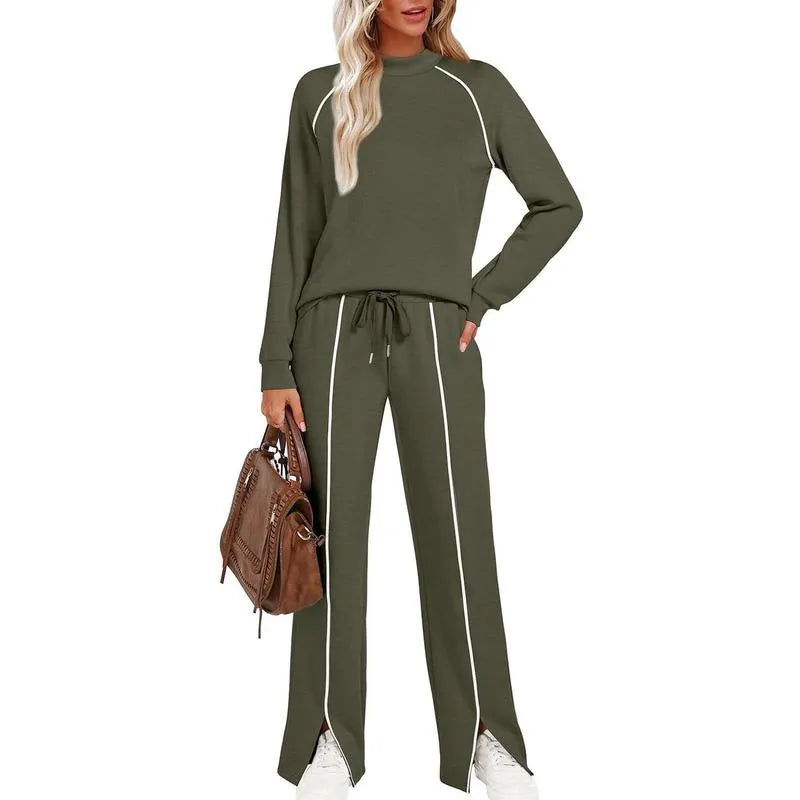 Women 2 PieceLounge Sets Wide Leg Pant Matching Sets