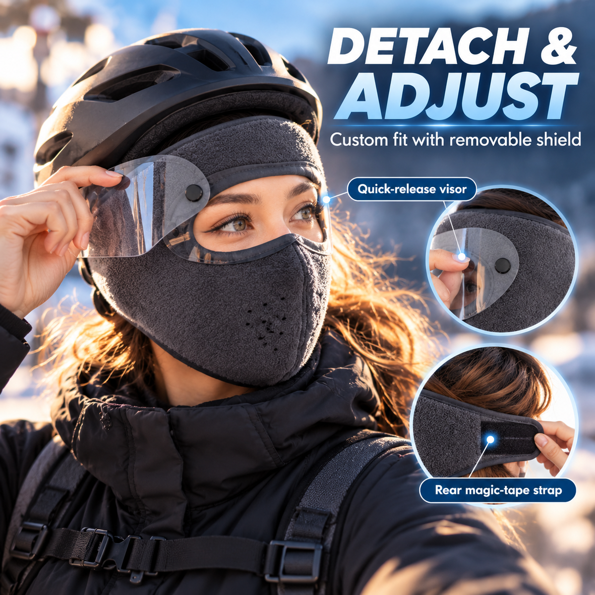 Windproof Fleece Full Face Shield - Image 9