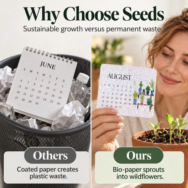 Plantable seed paper calendar