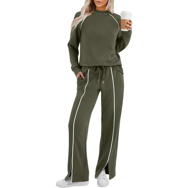 Women 2 PieceLounge Sets Wide Leg Pant Matching Sets