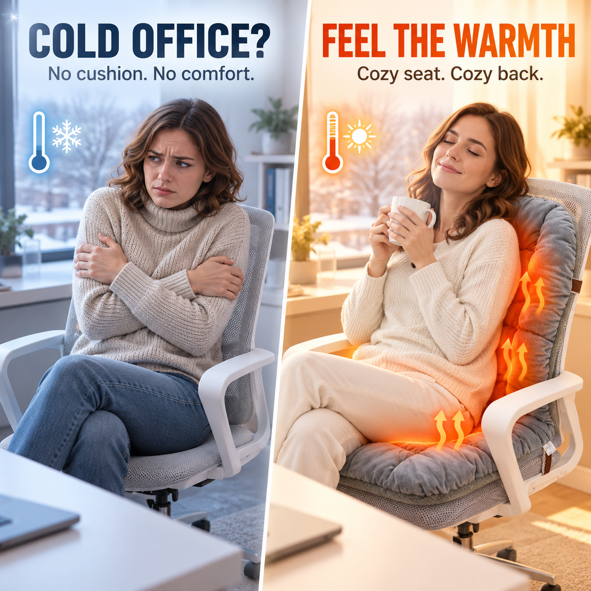 Plush Heated Chair Cushion - Image 2