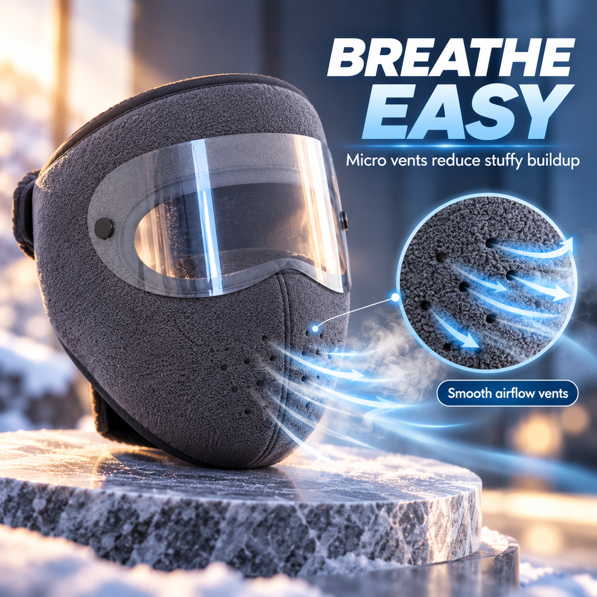 Windproof Fleece Full Face Shield - Image 6