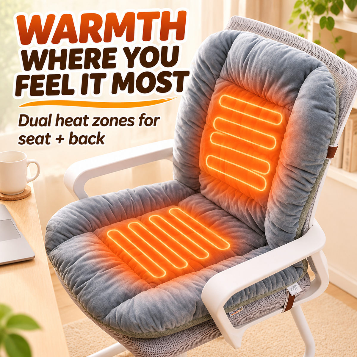 Plush Heated Chair Cushion - Image 4