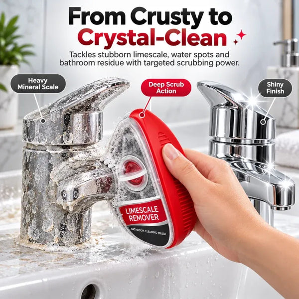 Built-in liquid dispenser cleaning brush