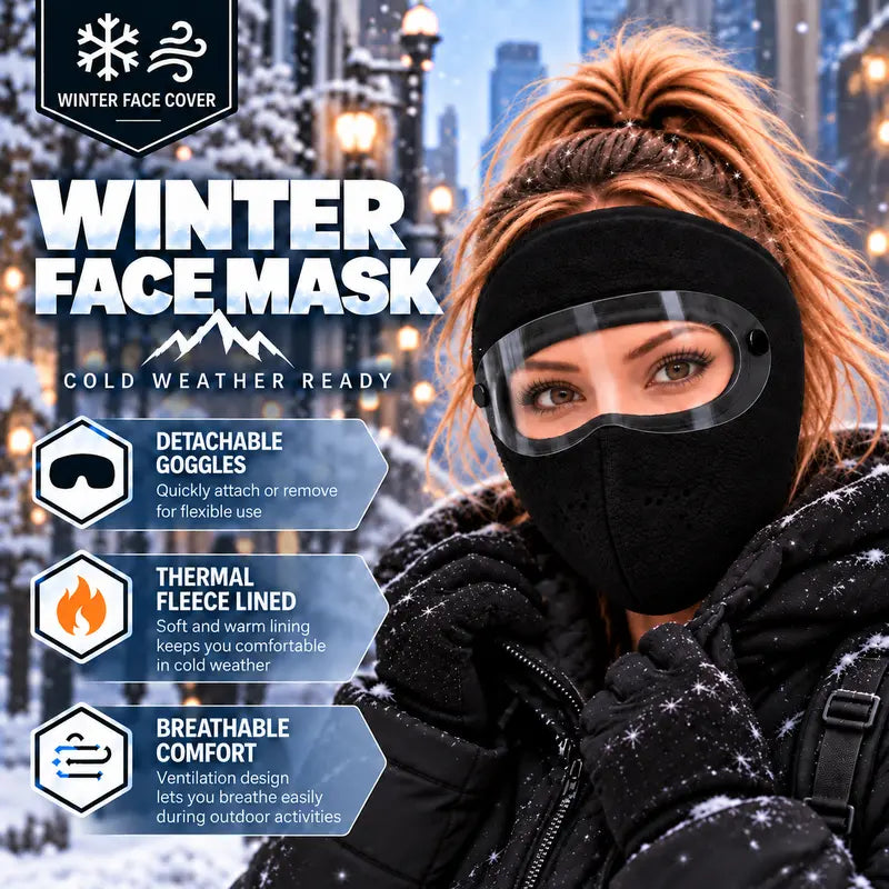 Windproof Fleece Full Face Shield - Image 1