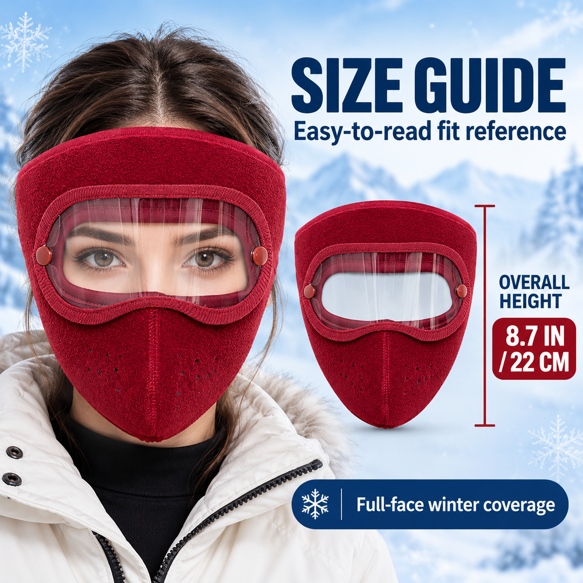 Windproof Fleece Full Face Shield - Image 8