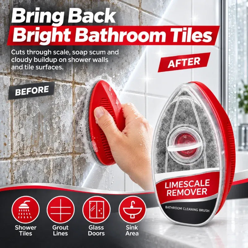 Limescale remover bathroom cleaning brush