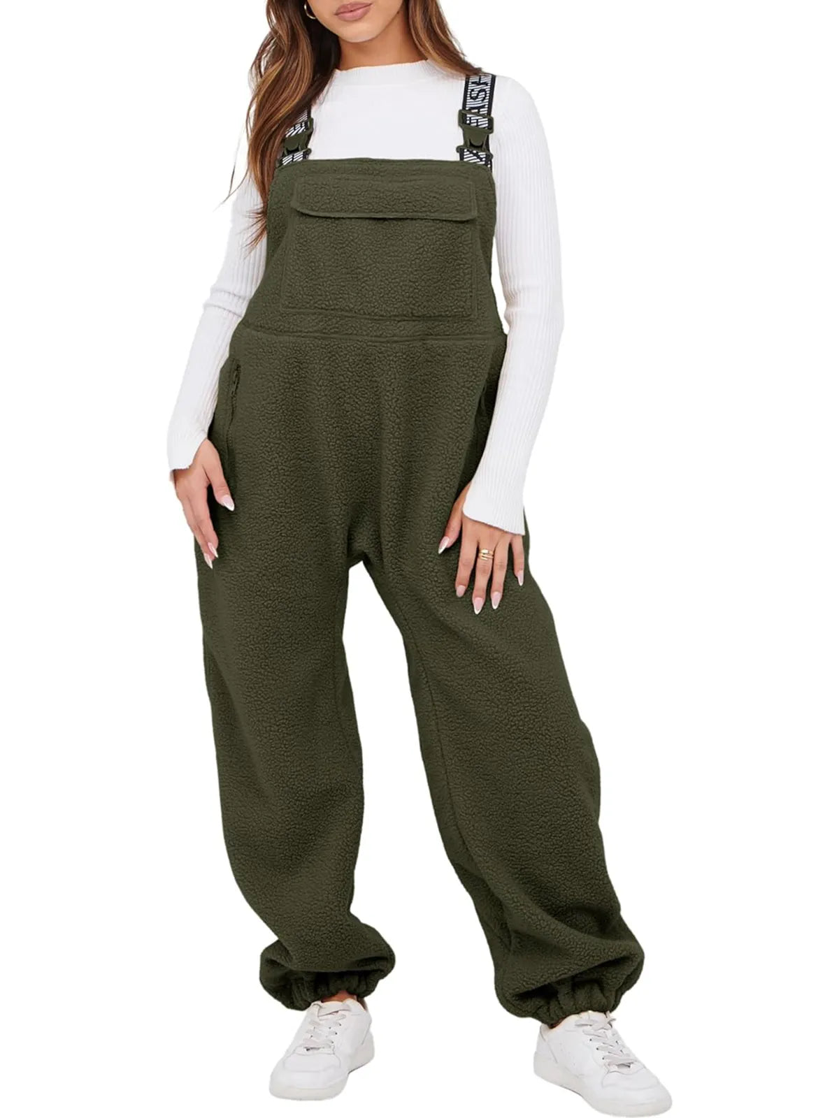 ✨Women's Fleece Warm Winter Casual Loose Jumpsuits