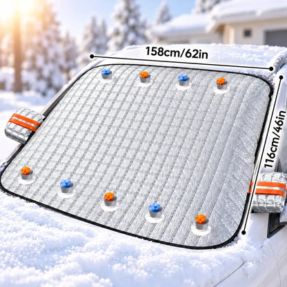🚗 Magnetic Windshield Cover – All-Season Sun, Snow & Frost Protector for Cars, SUVs & Trucks